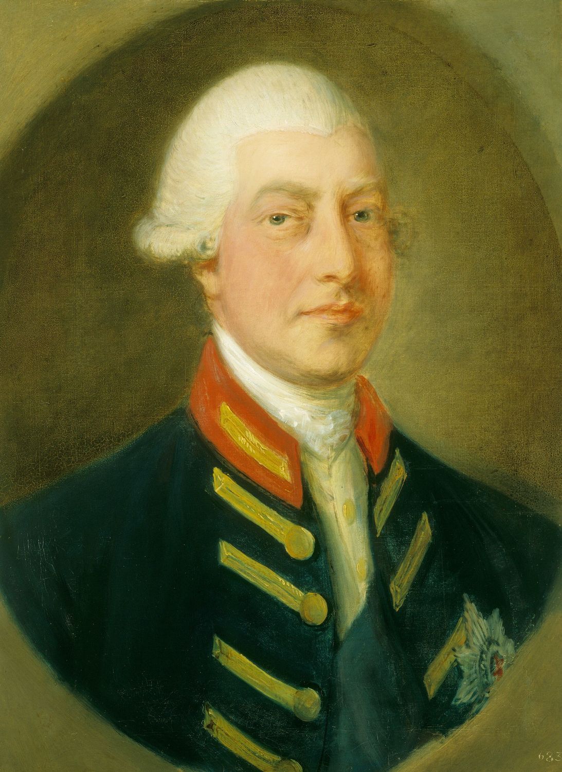 George III (1738-1820) This portrait of George III forms part of the series of fifteen portraits probably commissioned by Queen Charlotte of the royal family. They were painted at Windsor in September and October 1782. On 30 October the Morning Herald reported that Gainsborough