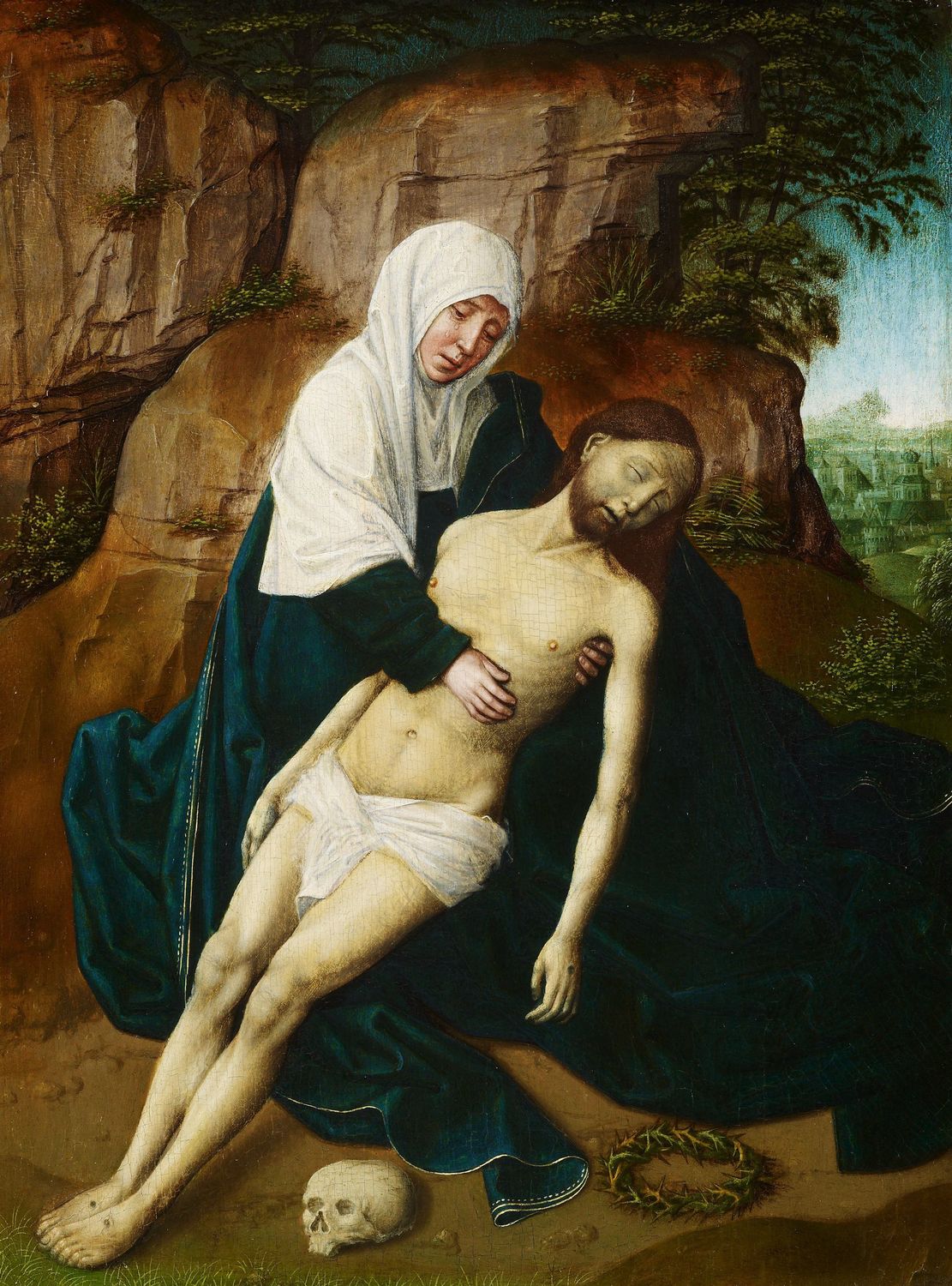 Pietà Gerard David was a successful artist working in Bruges. By 1515 he was registered as a Master in the Guild of Image Makers in both Bruges and Antwerp, apparently in order to sell in both cities. He ran both workshops at the same time, which ensured great