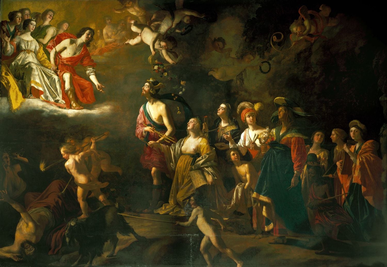 Honthorst was a Dutch painter born and trained in Utrecht. His early career was spent in Rome, where he attained great success as a follower of Caravaggio. In 1620 he returned to Utrecht and largely abandoned religious themes in favour of Arcadian and dom
