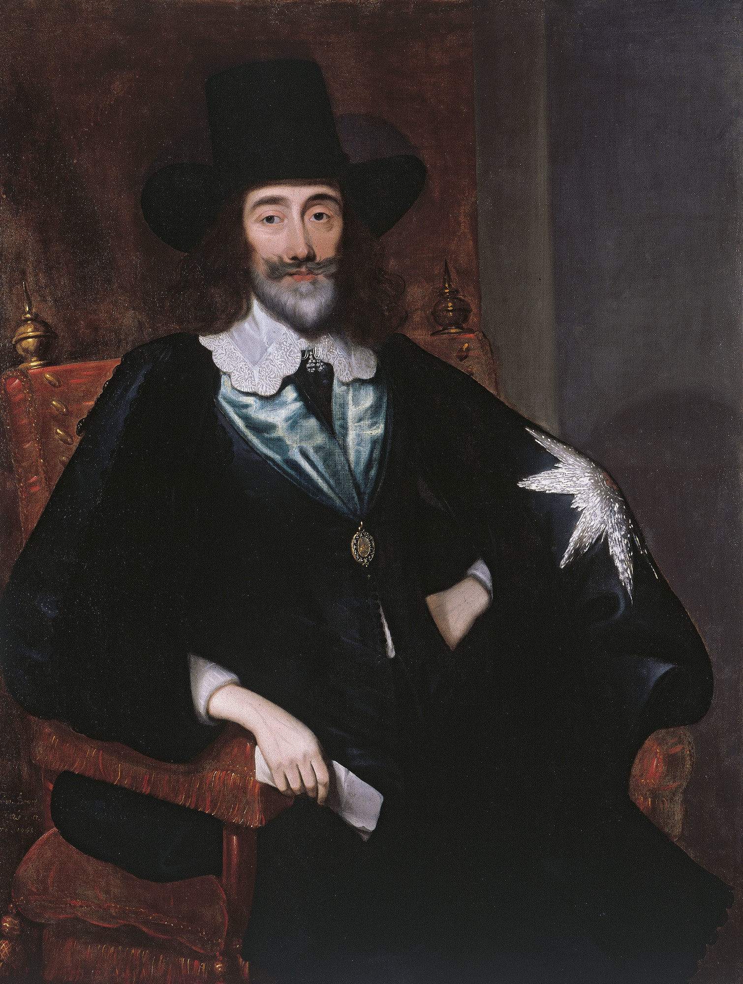 Charles I (1600-1649) at his Trial Charles I is here depicted in the last month of his life, facing the charges brought against him by the Parliamentarians. Following his defeat in the Civil War he was brought to trial before the High Court of Justice in the Great Hall at the Palace of Wes