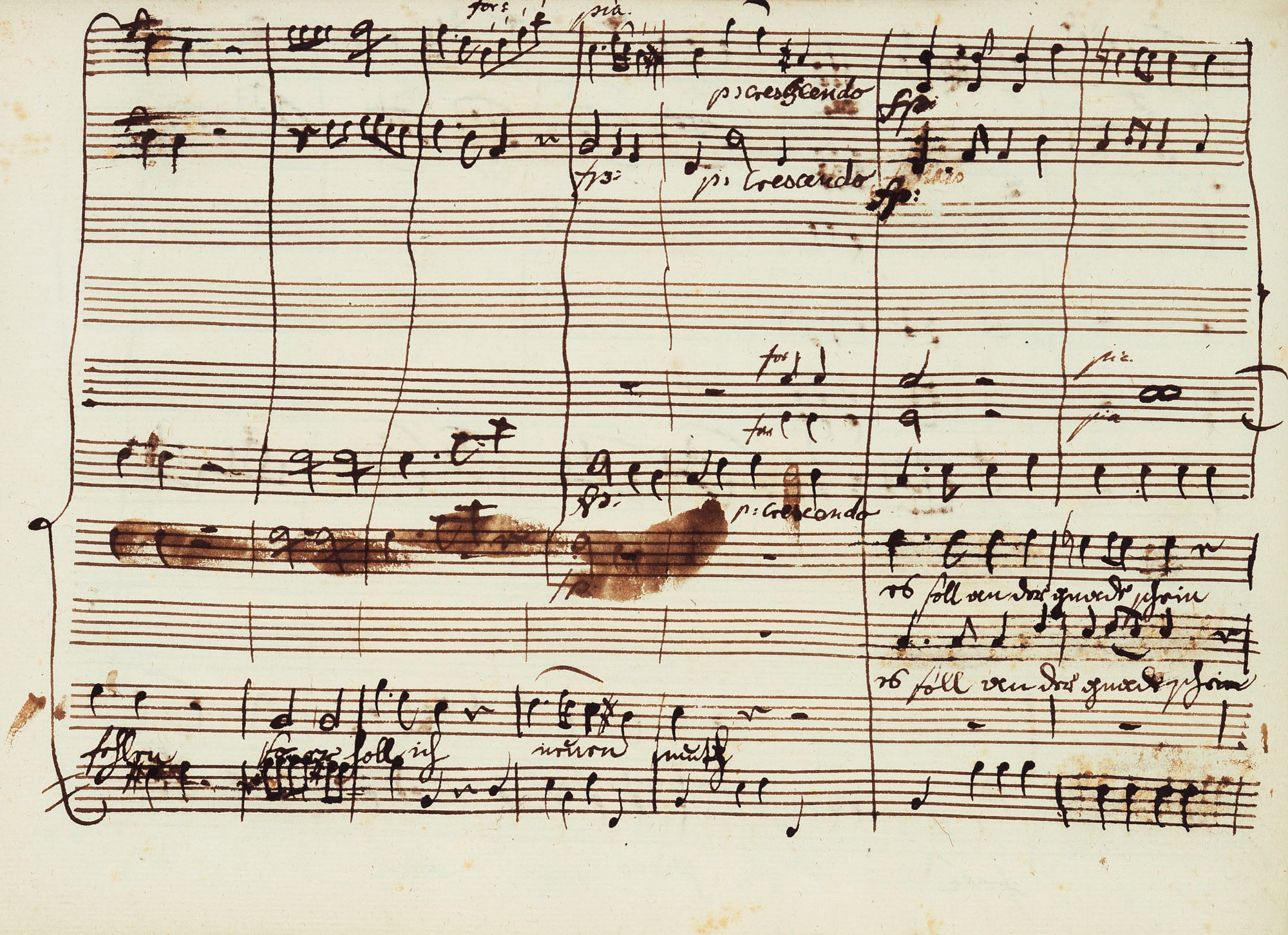 Original autograph manuscript in the hand of Mozart.Wolfgang Amadeus's father Leopold&rsquo;s label on the front of this music manuscript reads &lsquo;composto nel Mese di Marzo 1766&rsquo; - composed in the month of March, 1766. Recent scholars, however,