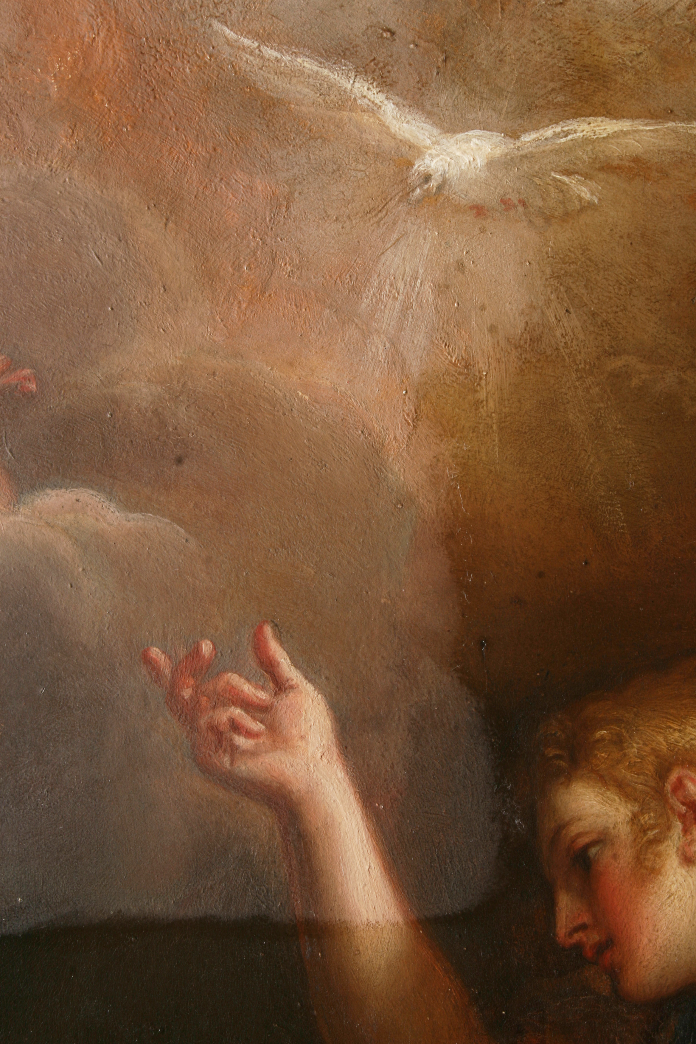 Detail showing varnish removal