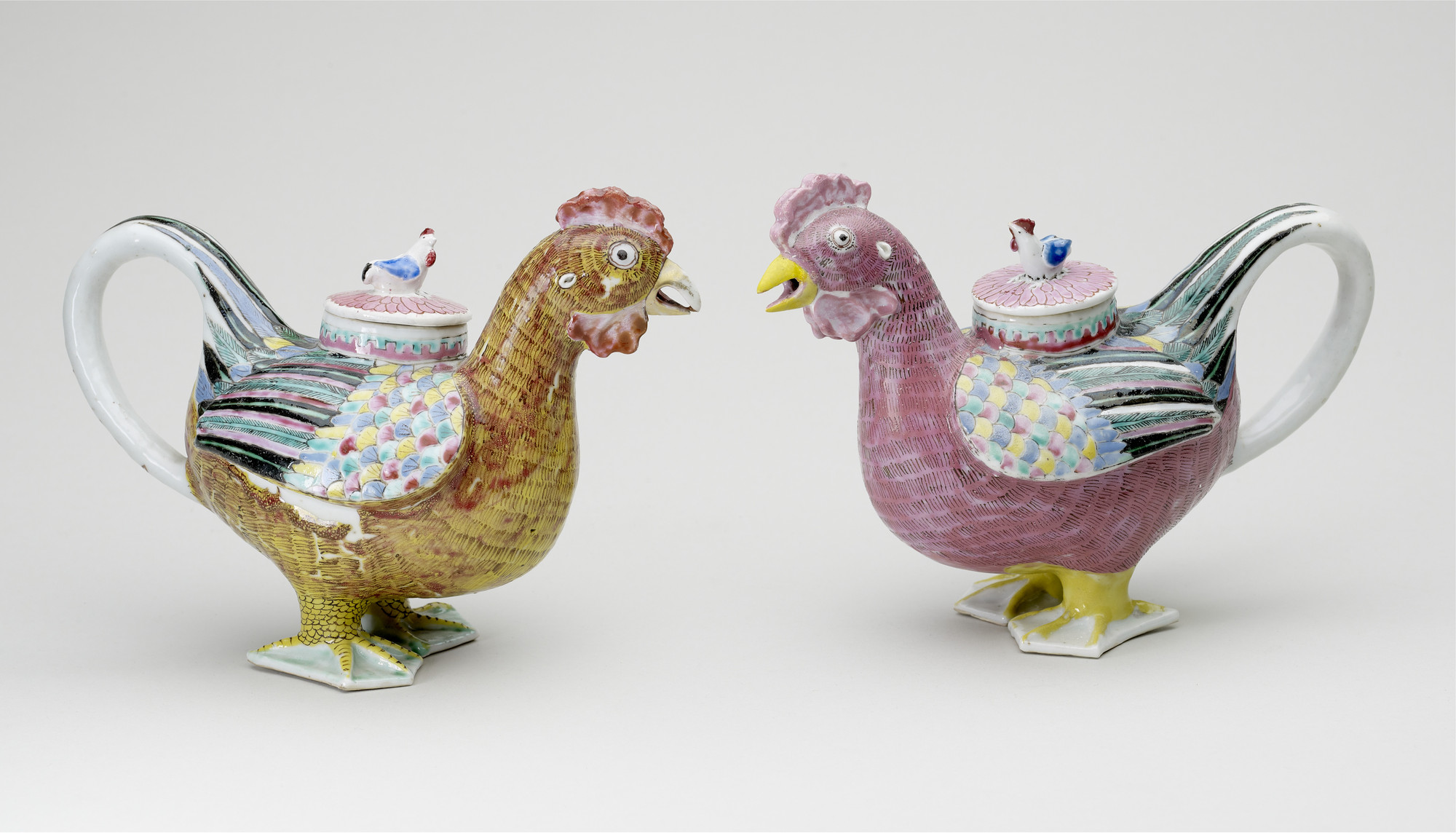 Master: Pair of hen ewers and covers