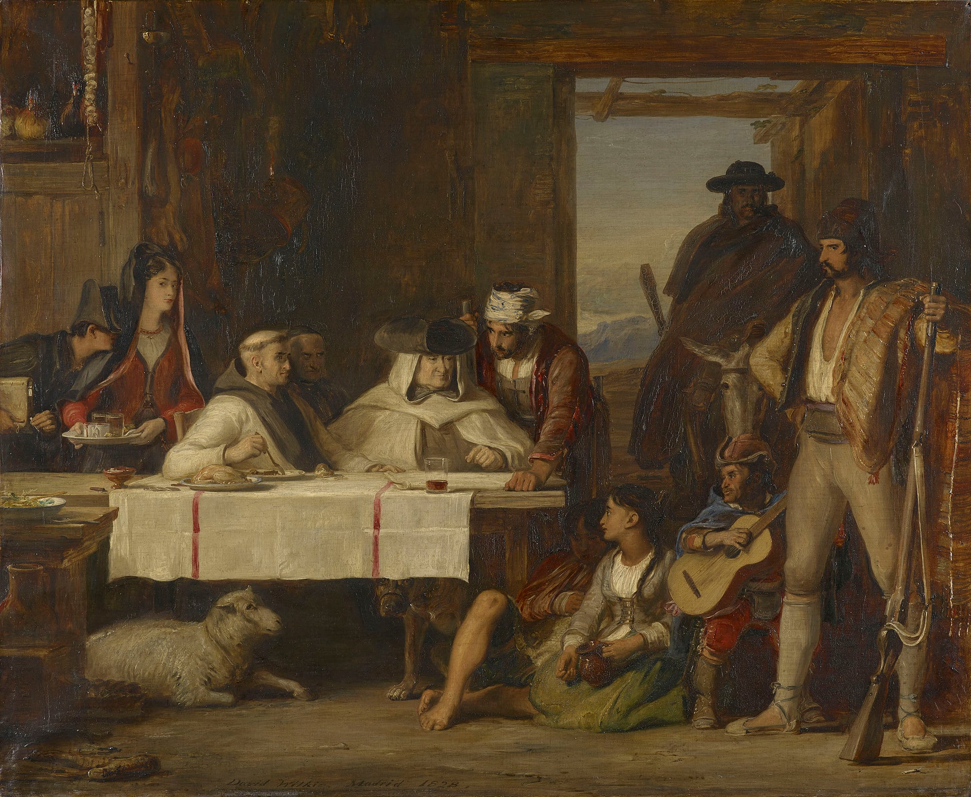 David Wilkie was one of the most successful painters of the Regency period and was greatly encouraged by the Regent. Born in Fife, trained in Edinburgh, Wilkie settled in London in 1805 and began regularly exhibiting at the Royal Academy small scale scene