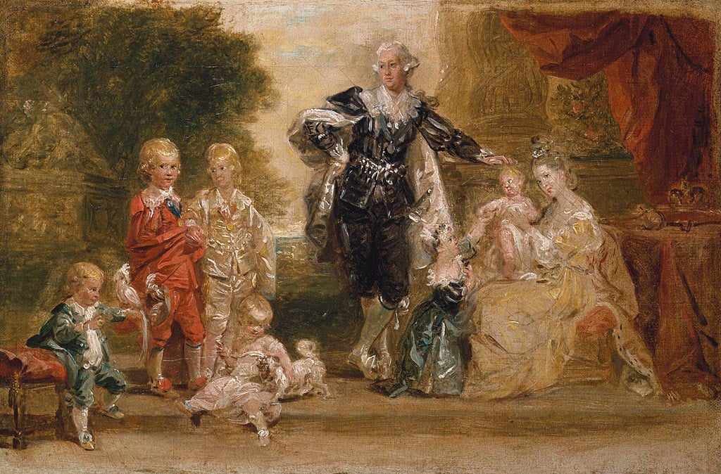 The German artist Johan Zoffany arrived in London in 1760 and soon established a reputation for informal conversation pieces in which accurate and lively portraits were set in surroundings showing the sitters’ taste and circumstances. John Stuart, 3rd E