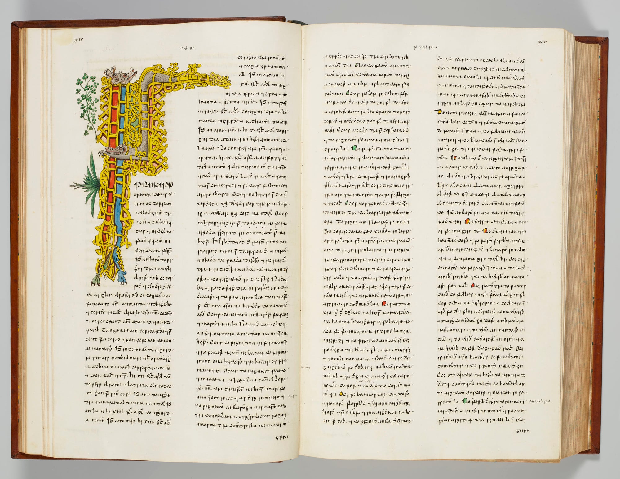 Following his visit to Ireland in 1821, George IV commissioned the Irish scholar Owen Connellan to make copies of two Irish manuscripts for his library. The Book of Ballymote (Leabhar Bhaile an Mh&oacute;ta) was written in 1390 or 1391 and consists of com