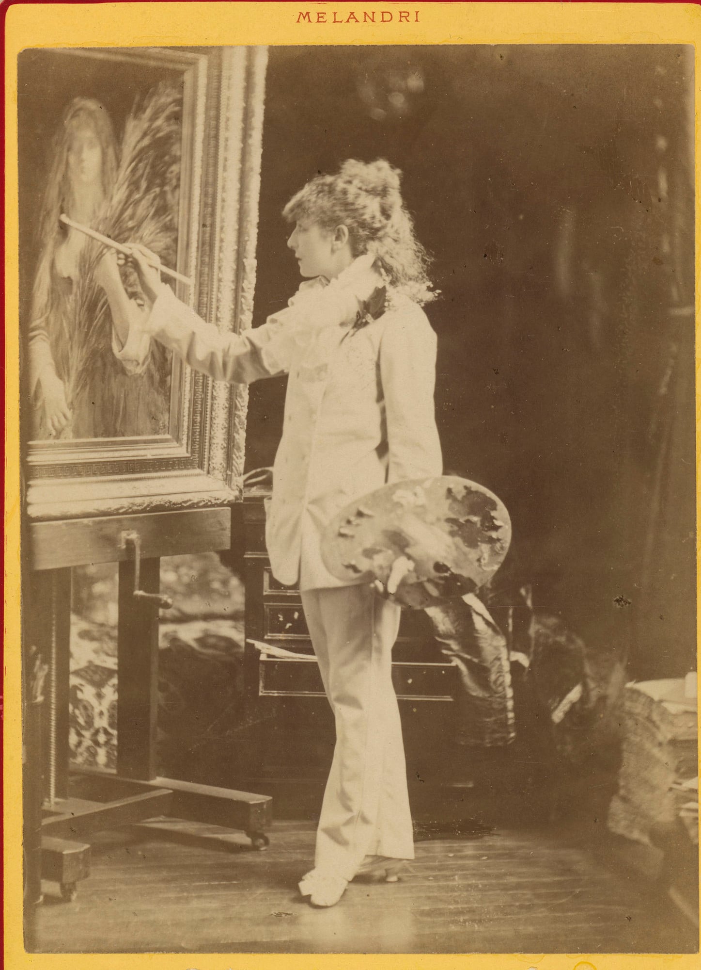 During her unconventional life, the celebrated French actress also successfully applied herself to becoming a theatre impresario, playwright, model, author, sculptor and painter. Whether sculpting or painting, she would wear her &lsquo;atelier ensemble&rs