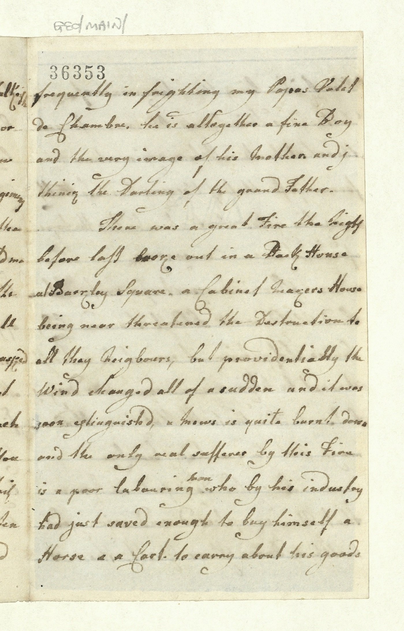 Letter from Queen Charlotte to her husband King George III