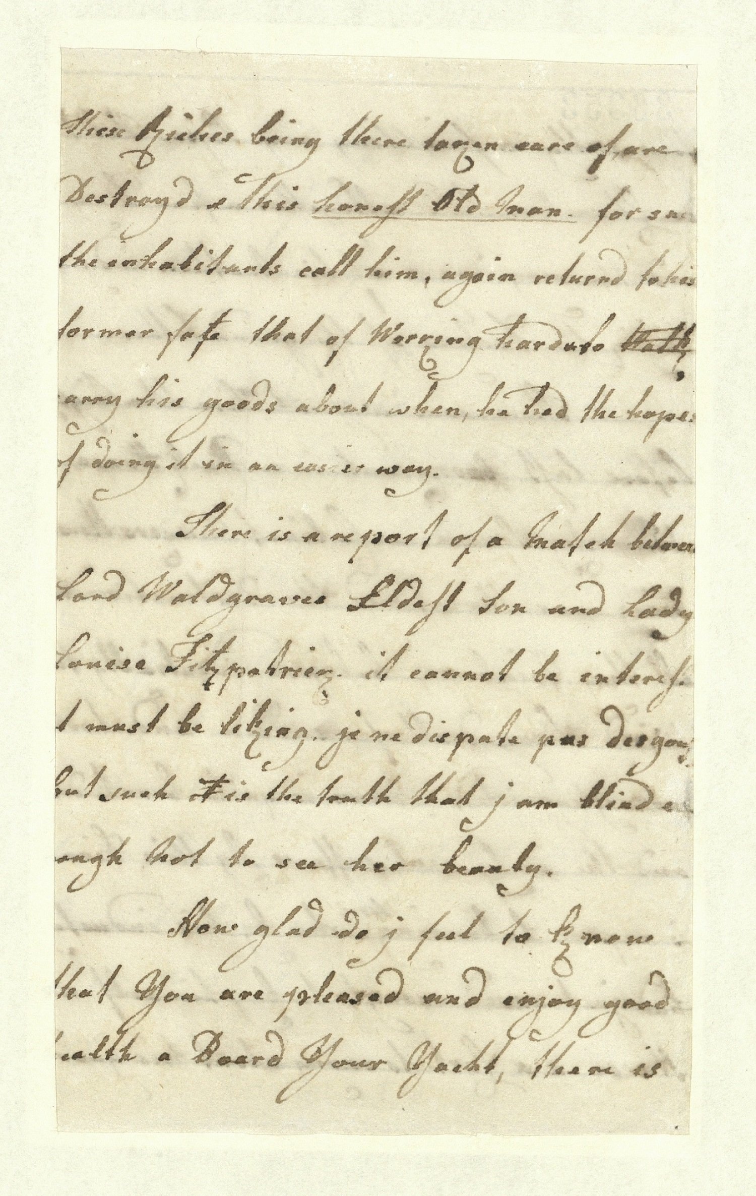 Letter from Queen Charlotte to King George III