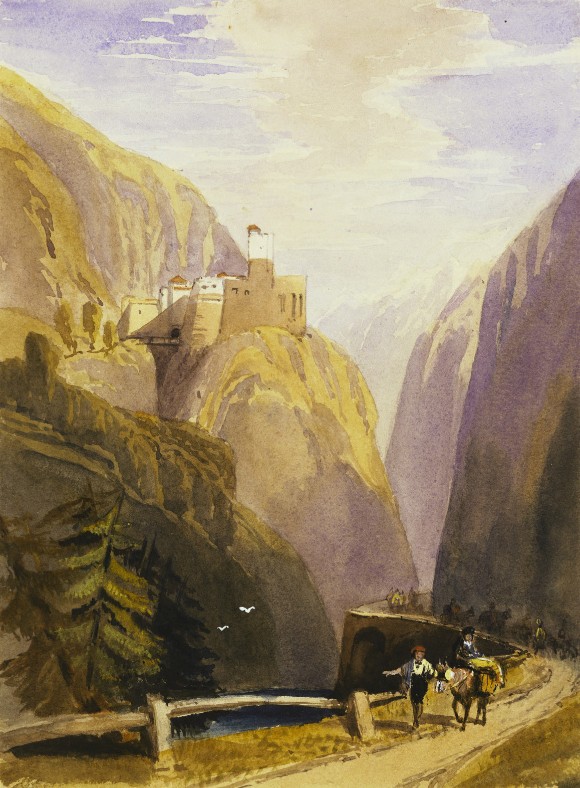 Queen Alexandra, A donkey train on a mountain pass,