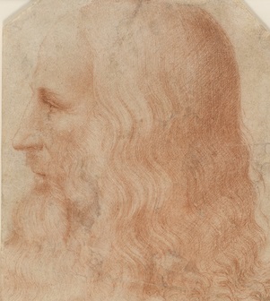 A Portrait of Leonardo, Attributed to Francesco Melzi, RCIN 912726 Portrait of Leonardo da Vinci