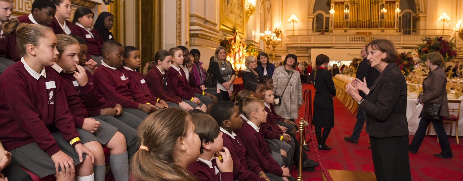 Pupils visit the Ballroom, Buckingham Palace