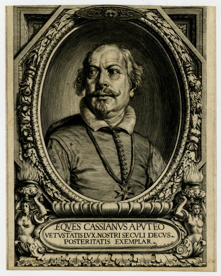 Pietro Anichini after Jan van den Hoecke, Portrait of Cassiano dal Pozzo, engraving, 225 x 165 mm. Frontispiece to Carlo Dati’s Delle lodi del Commendatore Cassiano dal Pozzo, Florence 1664