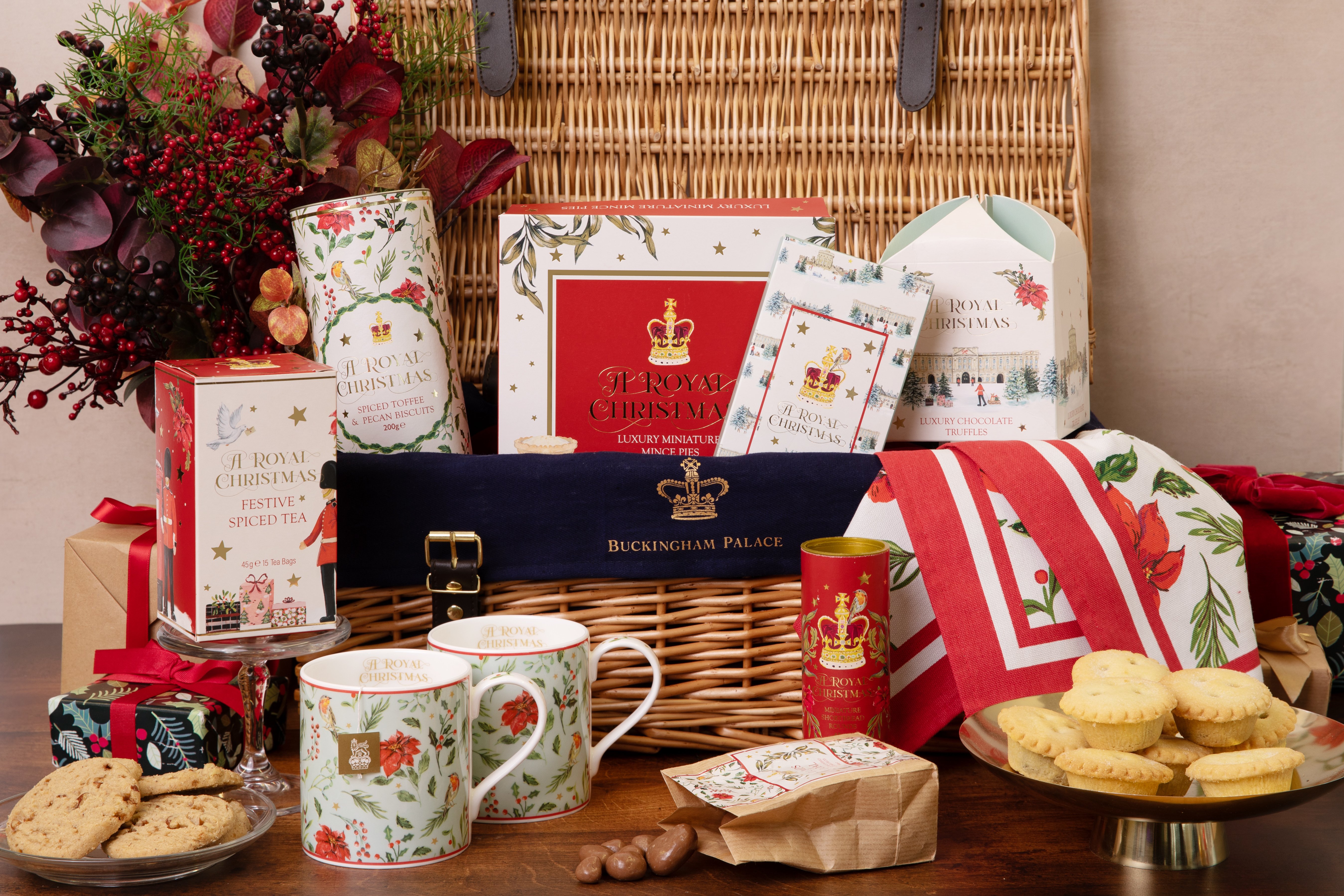The contents of the Royal Christmas Hamper