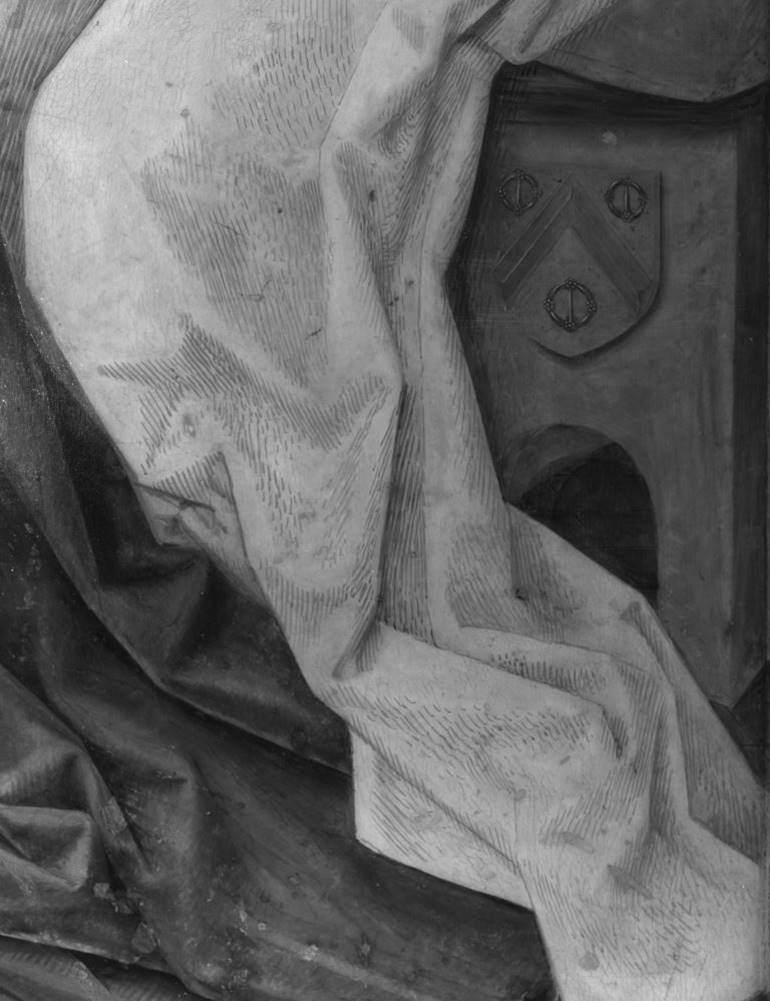 Detail of the angel's drapes