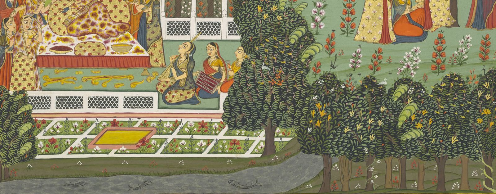 musicians in a garden