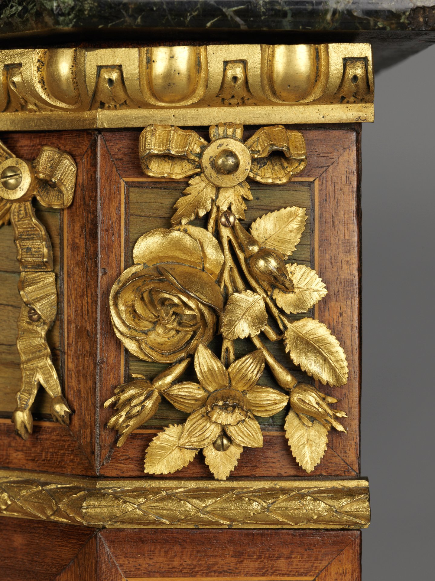 detail of chest of drawers