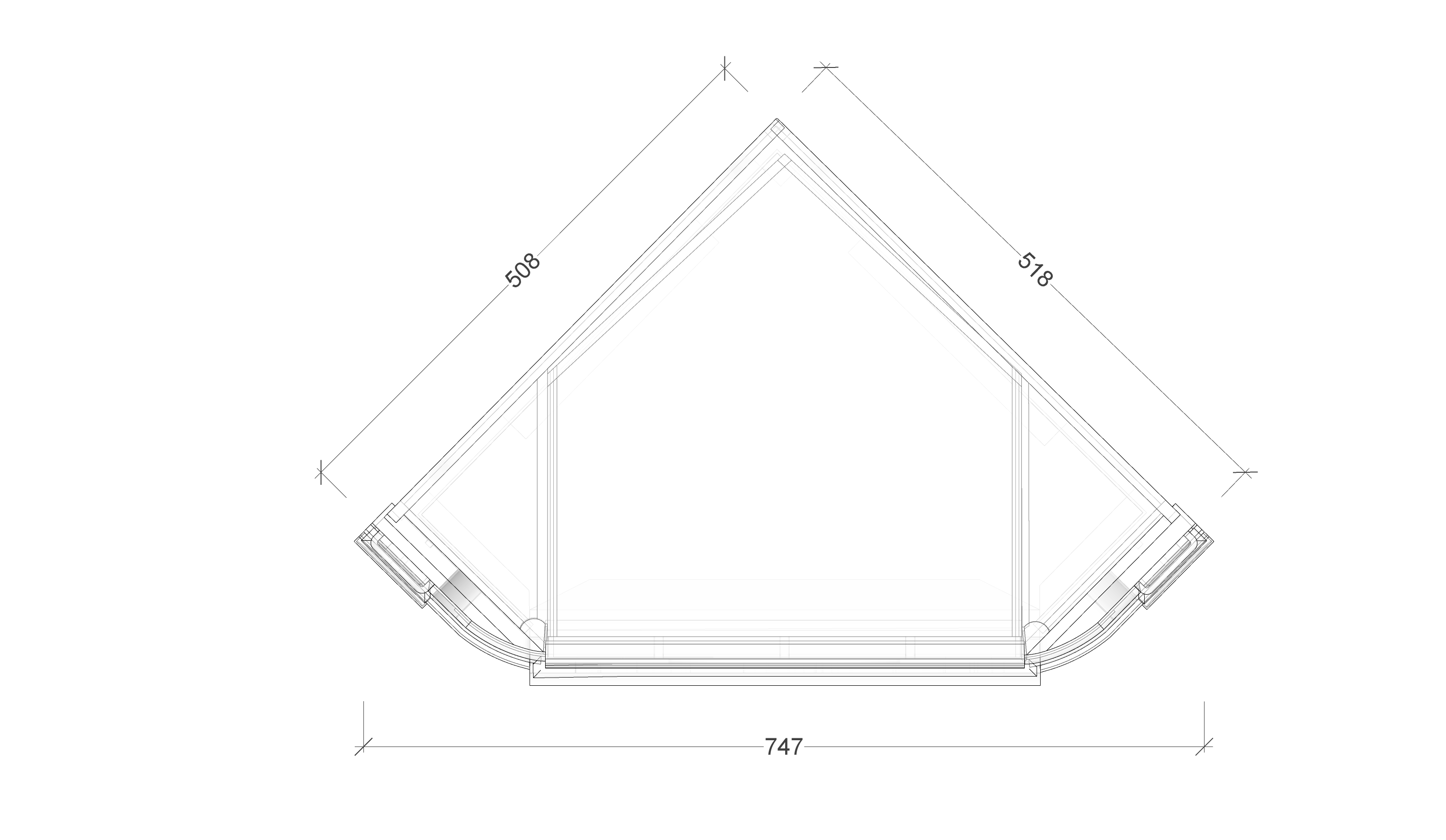 isometric drawing of the top