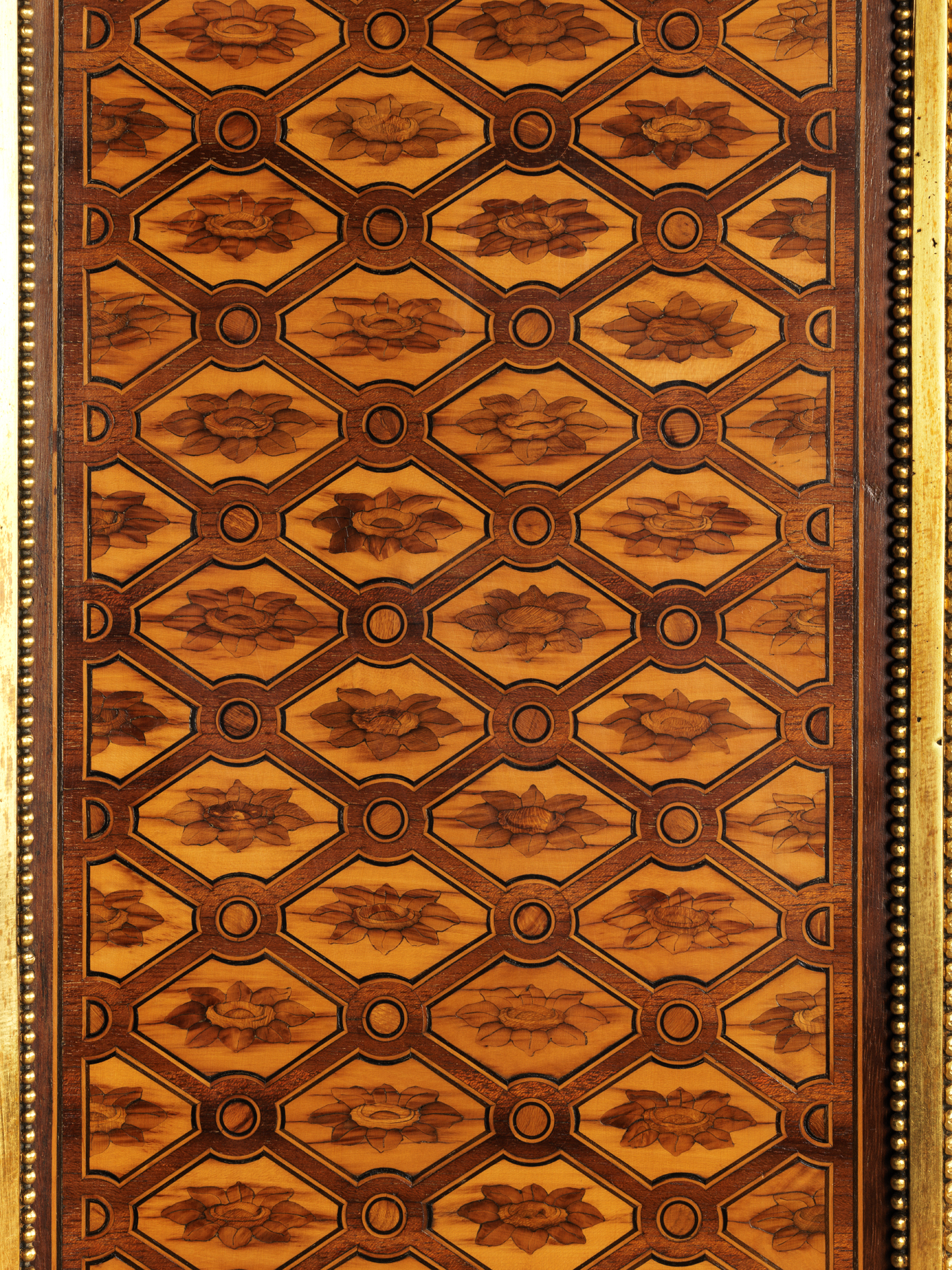 Fall front desk marquetry detail