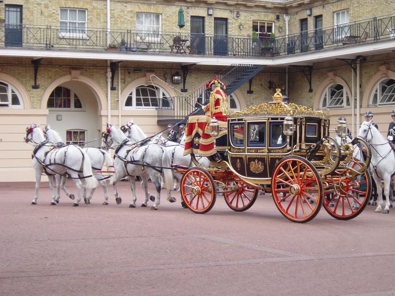 Explore royal stables and garages
