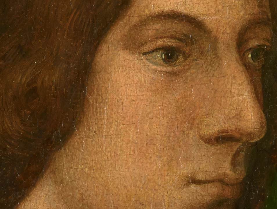 Detail showing the king's eyes
