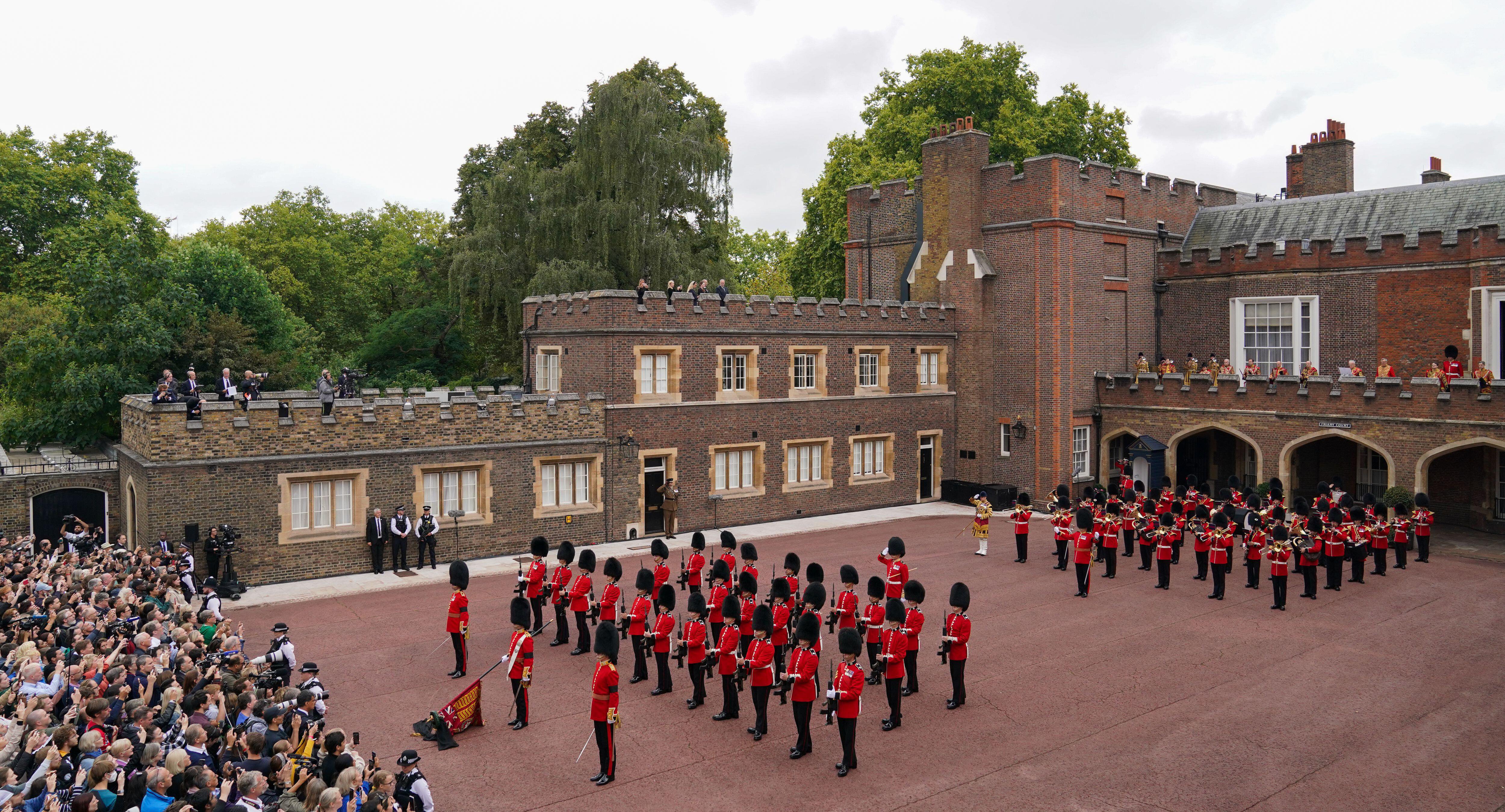The proclamation of The King at St. James's Palace. The proclamation of The King at St. James's Palace.
