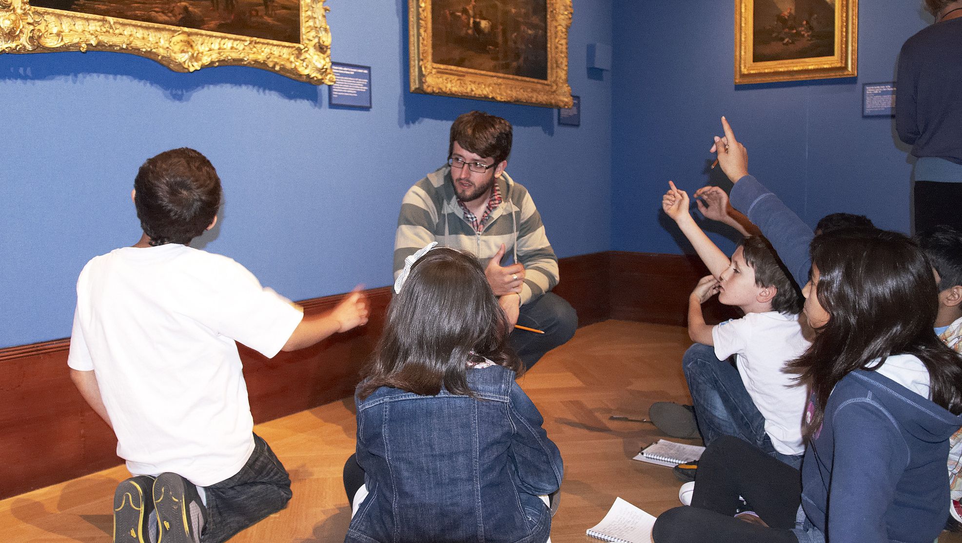 Children participating in a schools' gallery workshop at The Queen's Gallery, Buckingham Palace