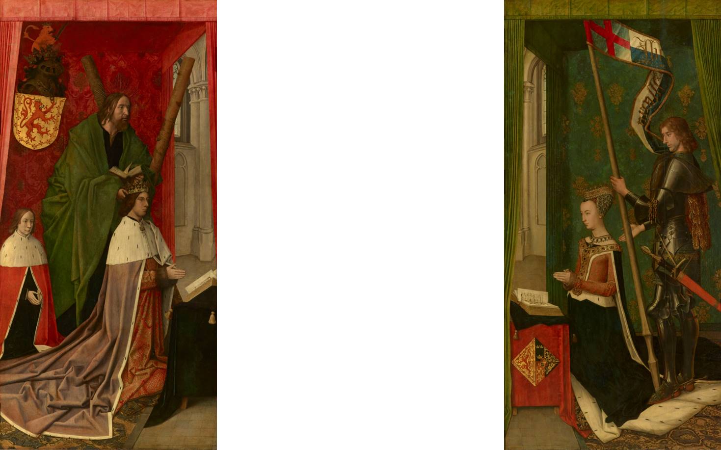 Illustration of the altarpiece with the panels closed