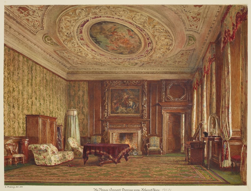 Prince Albert's Dressing Room Watercolour of Prince Albert's dressing room