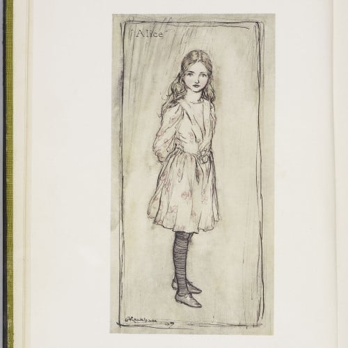 An illustration by Arthur Rackham from Alice in Wonderland.