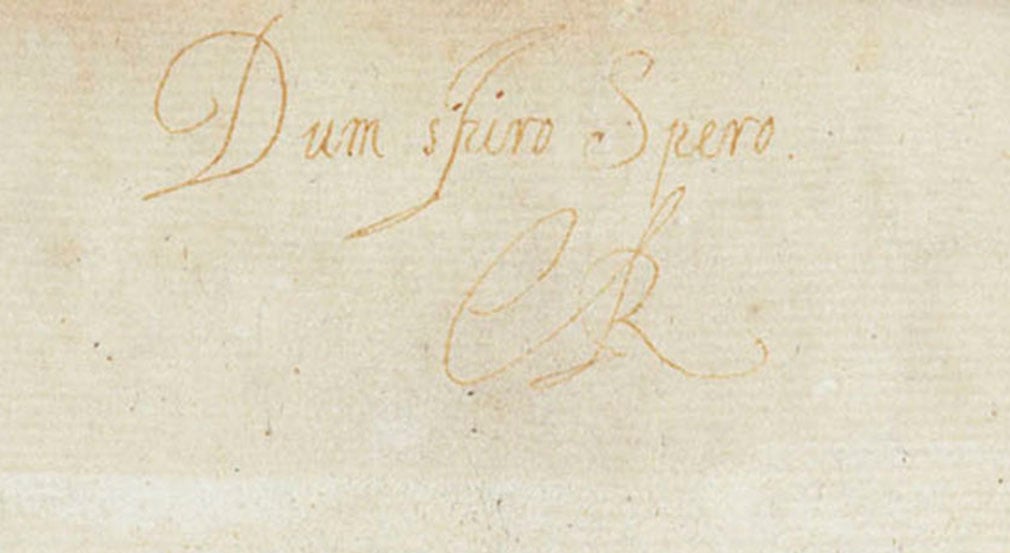 Charles I's handwriting in the Royal Library's Second Folio (RCIN 1080415) Handwriting