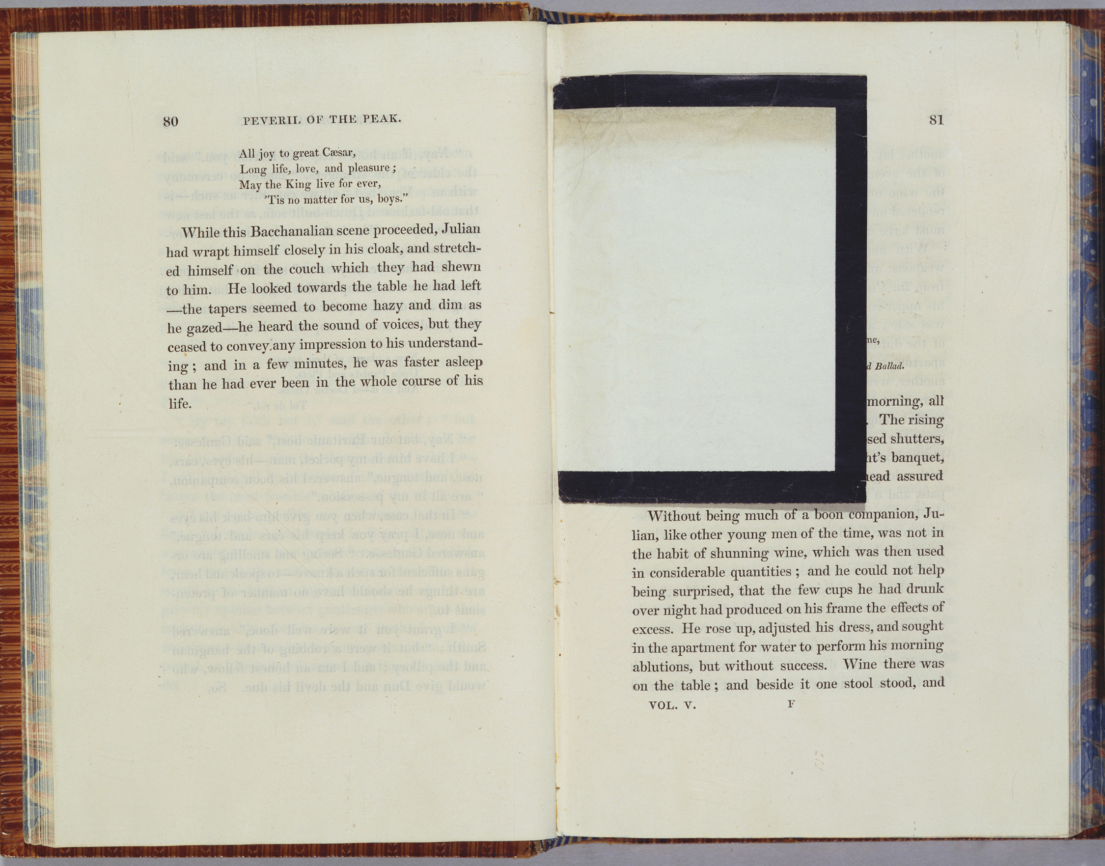 Walter Scott novel - open with page marker