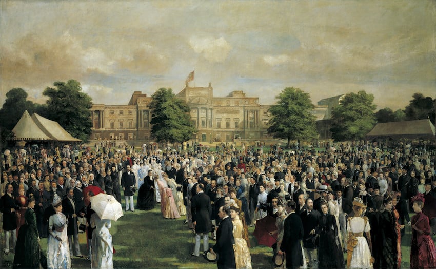 Painting of Garden party at Buckingham Palace in 1887