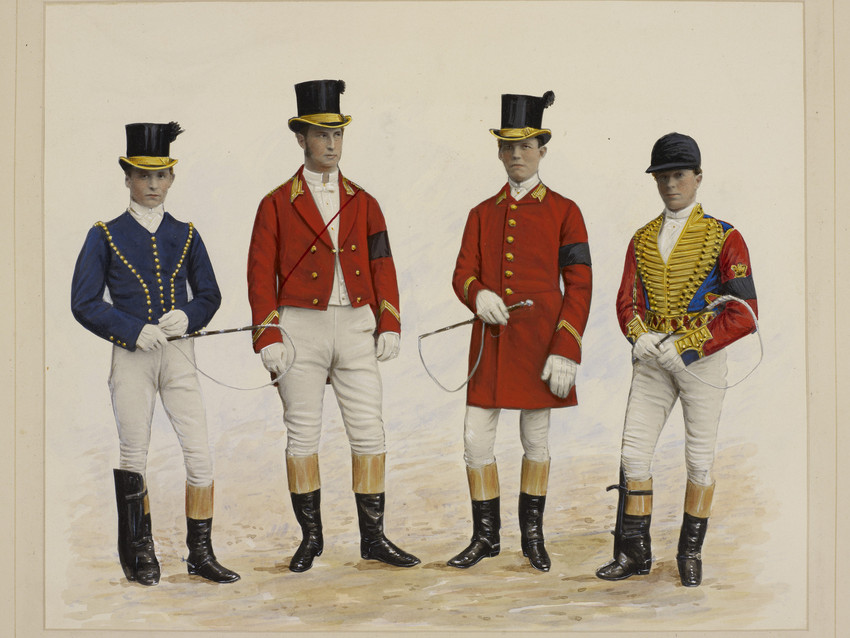 Liveries worn by Royal Mews staff at the time of Queen Victoria’s Golden Jubilee