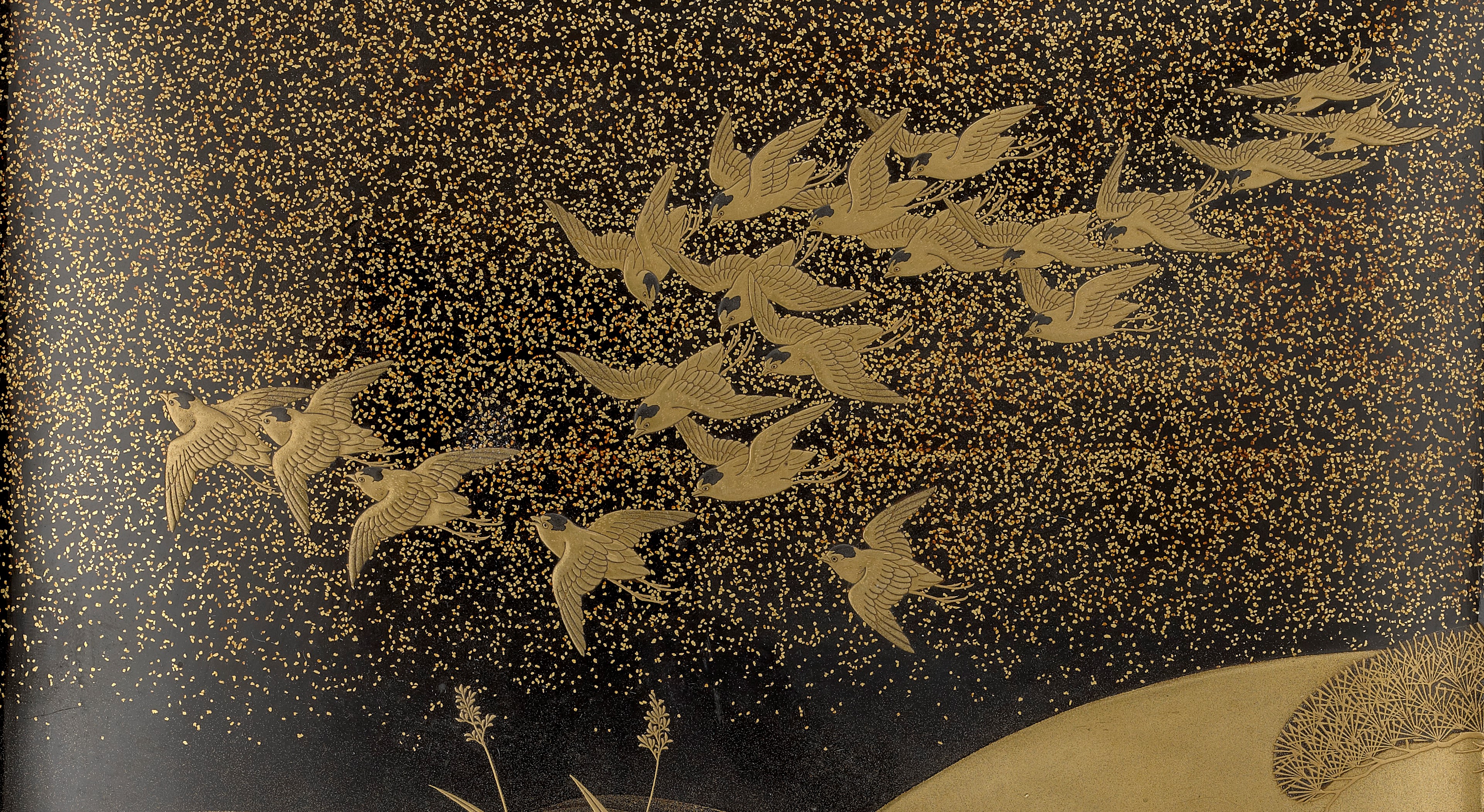 Writing box (detail) | <a href=https://www.rct.uk/collection/themes/exhibitions/japan-courts-and-culture/the-queens-gallery-buckingham-palace/writing-box-suzuribako-and-implements>RCIN 64476</a> RCIN 64476