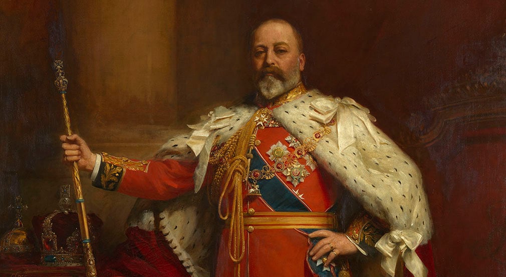 Edward VII (RCIN 404553) Edward VII standing wearing robes
