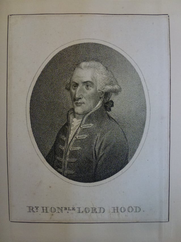 Print of Lord Samuel Hood, from The Life of Lord Nelson; v. 1 by Robert Southey, RCIN 1047034 Print of Samuel Hood