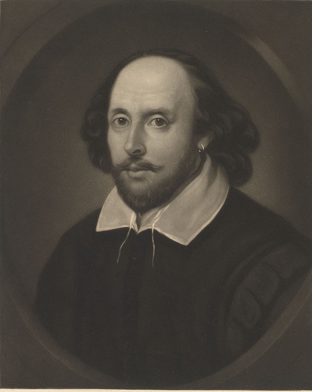 Engraved portrait of William Shakespeare