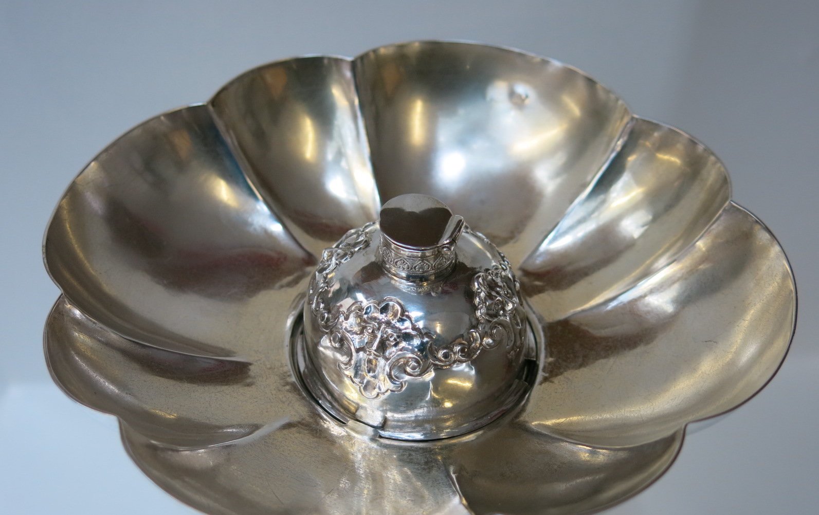 Silver cup detail