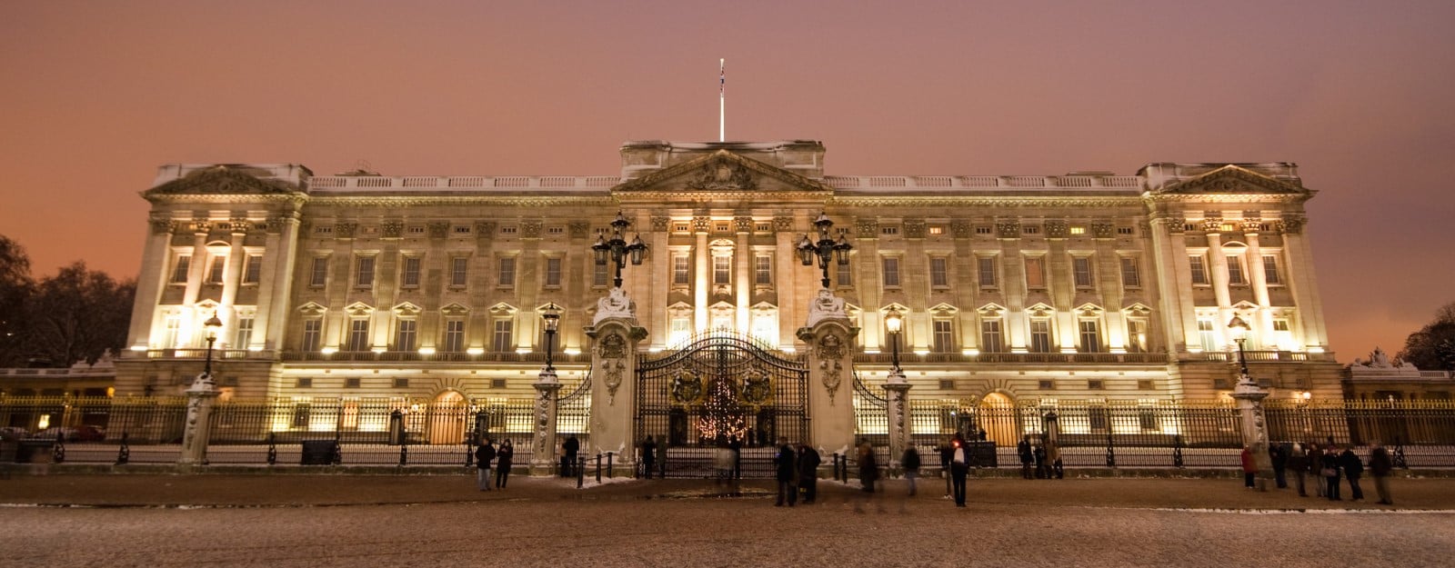 Buckingham Palace in winter