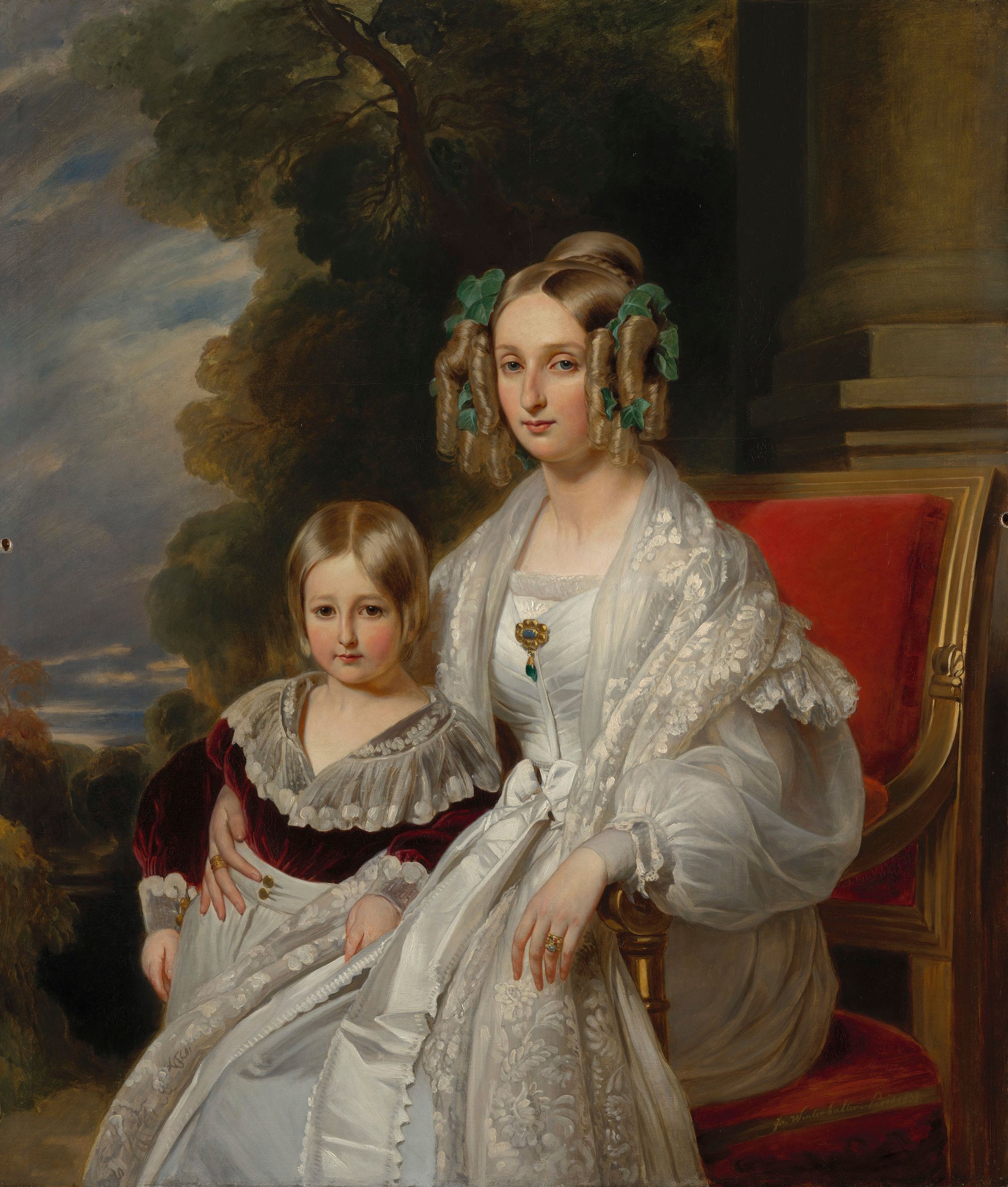 Winterhalter was born in the Black Forest where he was encouraged to draw at school. In 1818 he went to Freiburg to study under Karl Ludwig Sch&uuml;ler and then moved to Munich in 1823, where he attended the Academy and studied under Josef Stieler, a fas