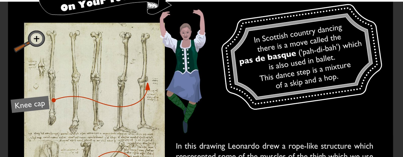 The dancing skeleton: Children's activity banner
