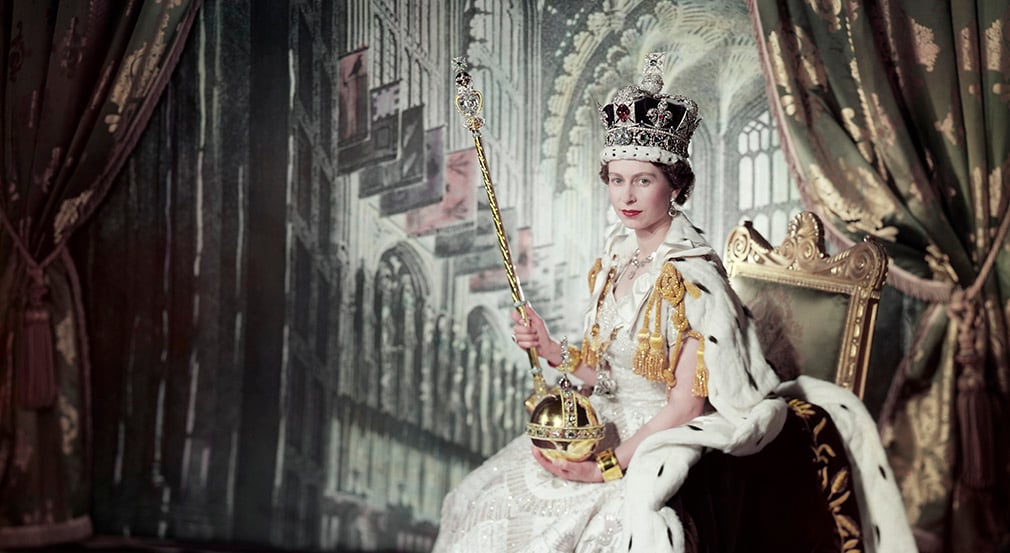 Queen Elizabeth II in Coronation robes