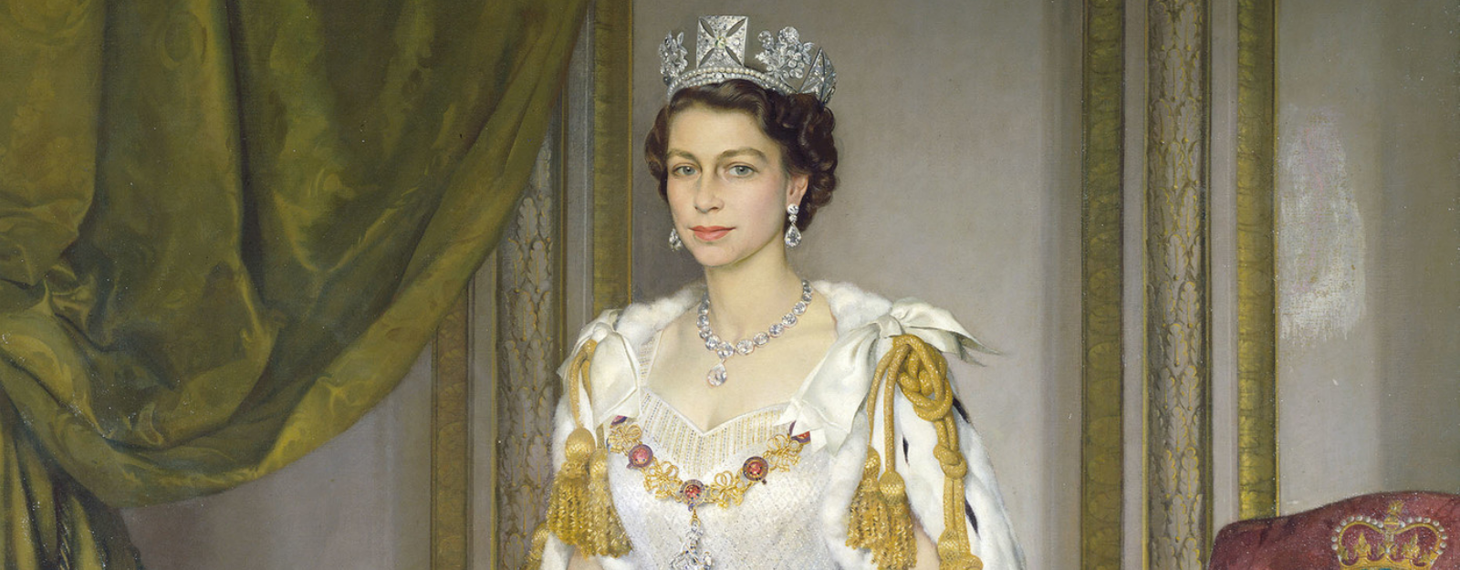 Painting of Queen Elizabeth II in Coronation Robes