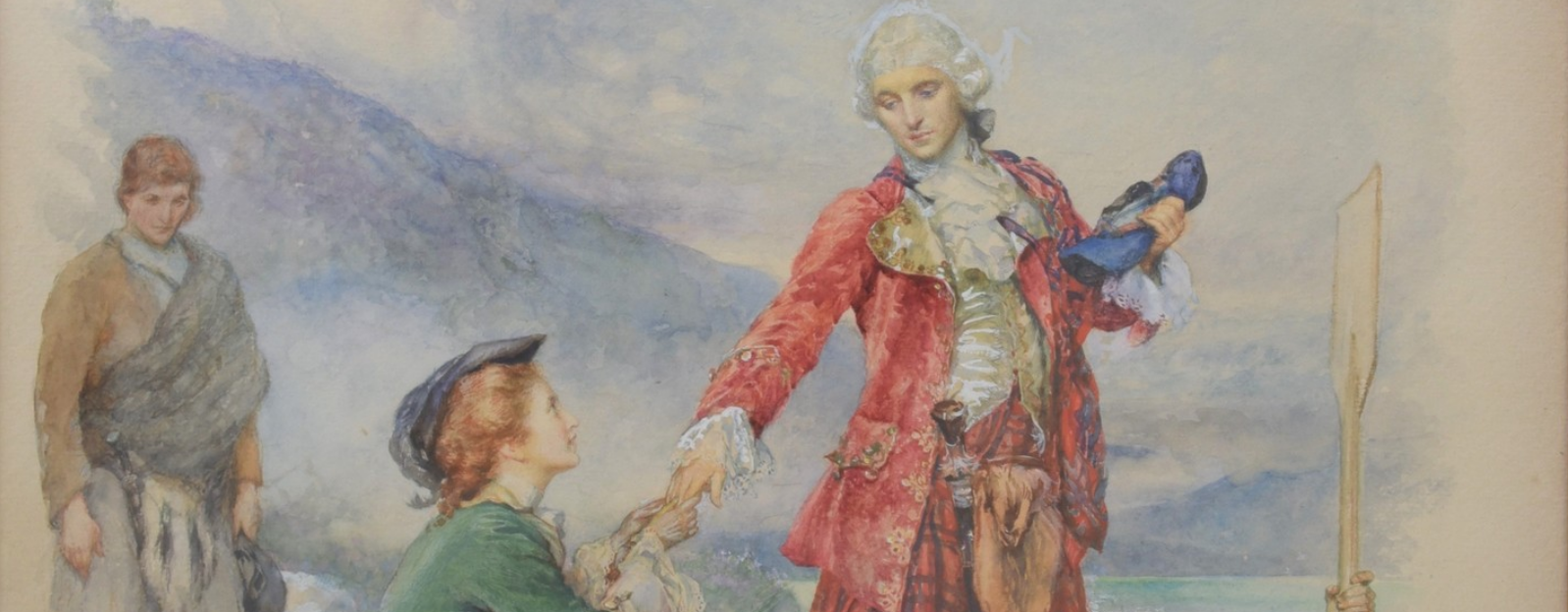 Painting of Bonnie Prince Charlie and Flora MacDonald
