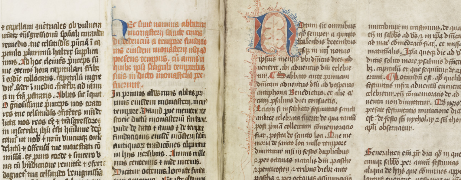 Close up of a page of the Holyrood Ordinal