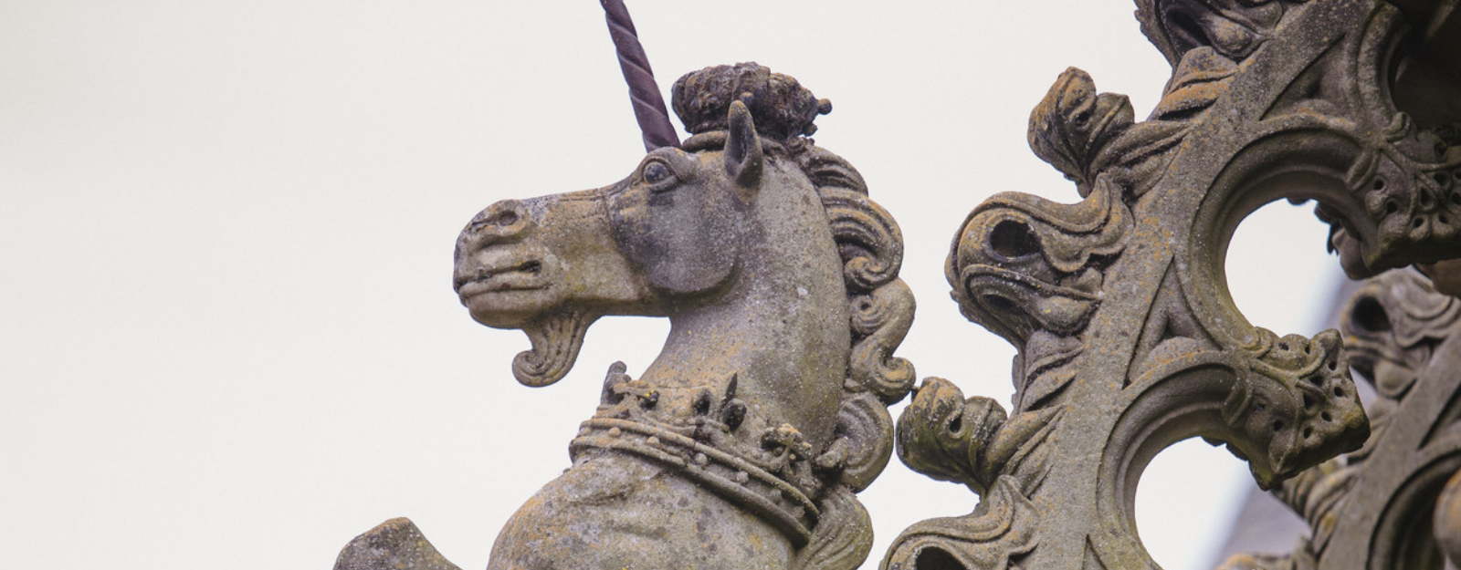Stone carved unicorn 