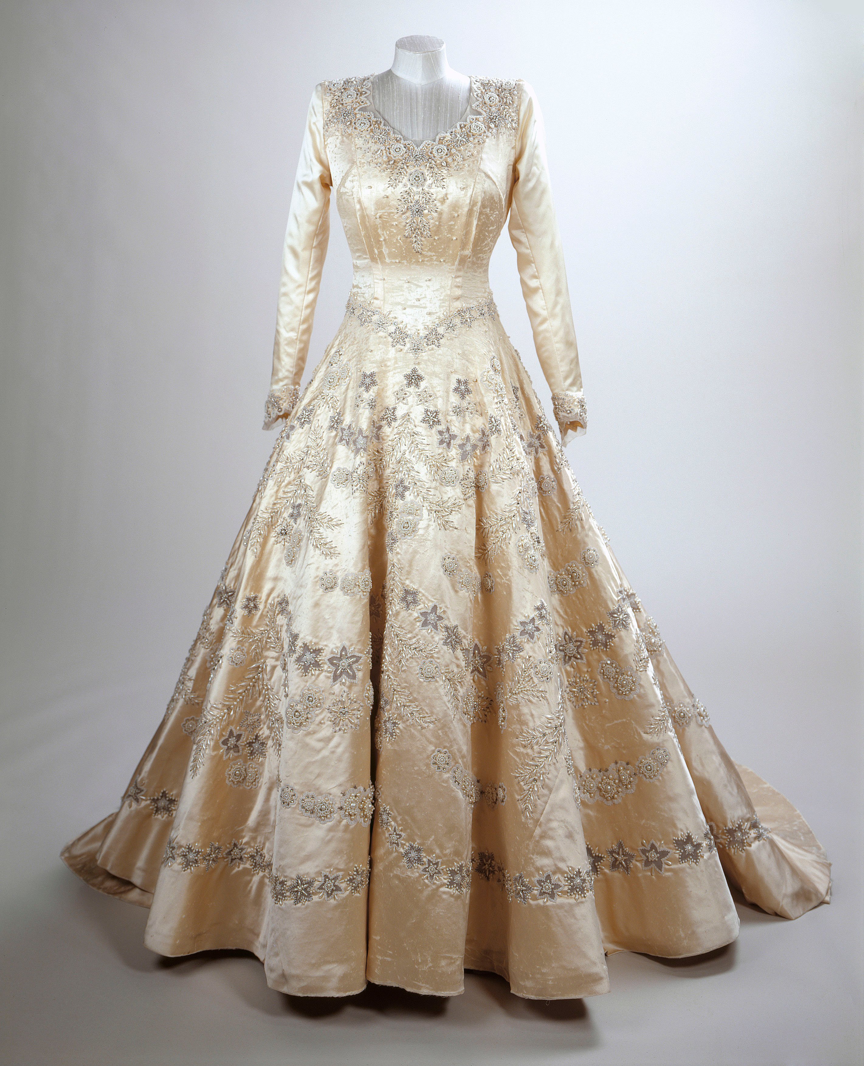 Princess Elizabeth’s Wedding Dress, Norman Hartnell, 1947. Princess Elizabeth's Wedding Dress by Norman Hartnell.