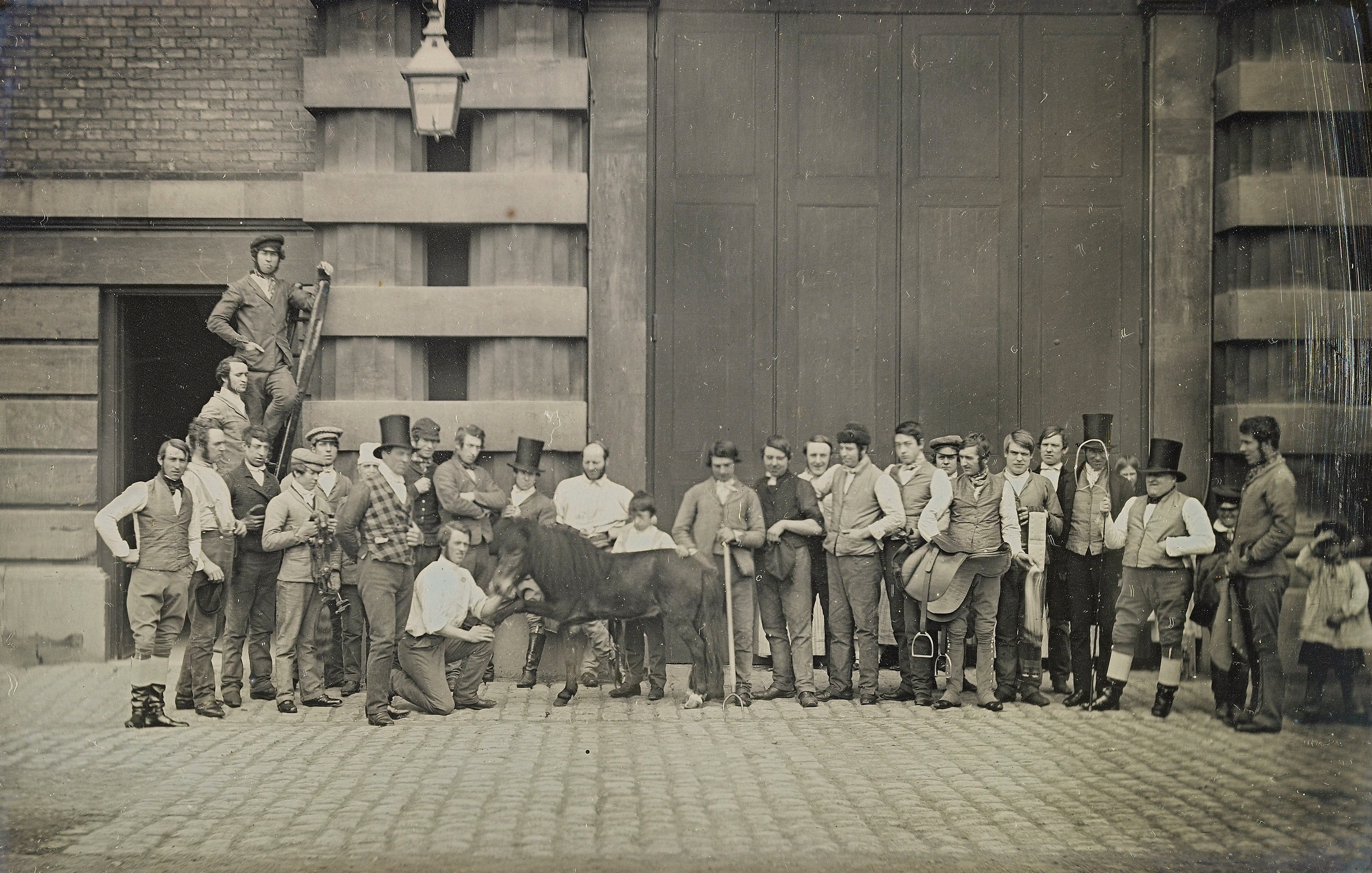 The daguerreotype (an early form of photograph) taken at the Royal Mews and recorded by Queen Victoria in her journal.