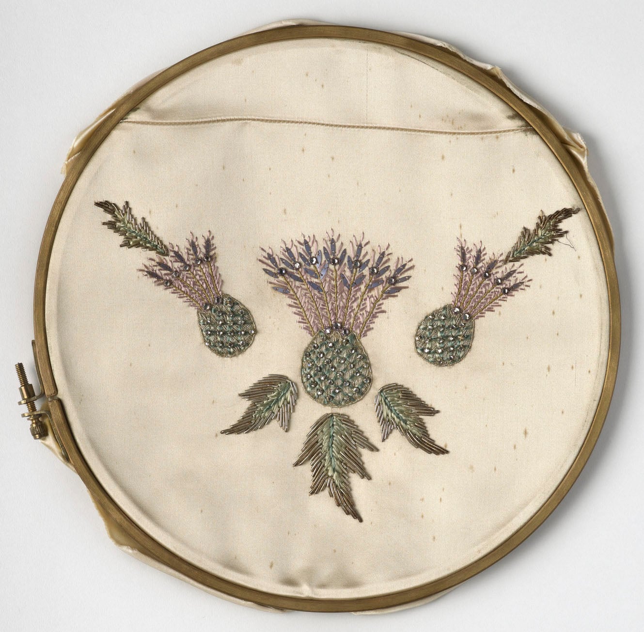Embroidery sample of the Thistle of Scotland (RCIN 300018) Thistle of Scotland